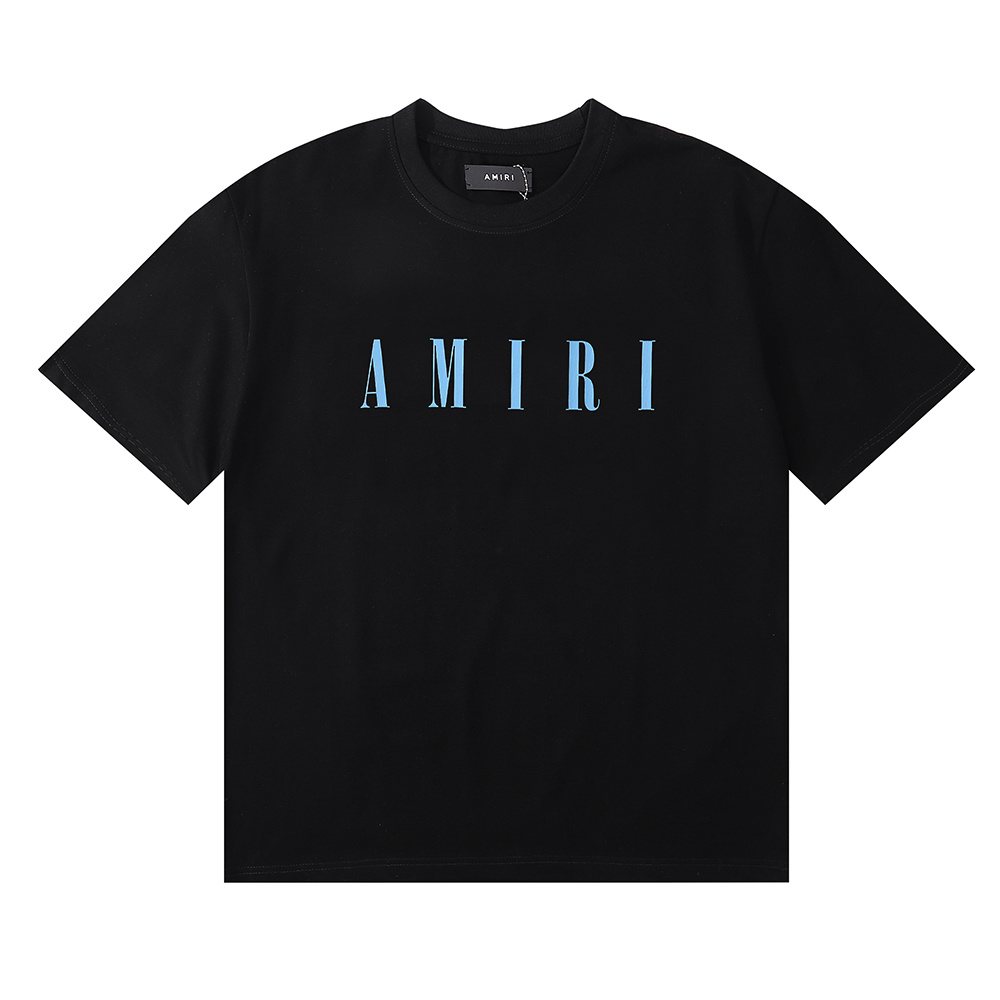 AMIRI Blue Wordmark Short-Sleeve T-Shirt — hero
