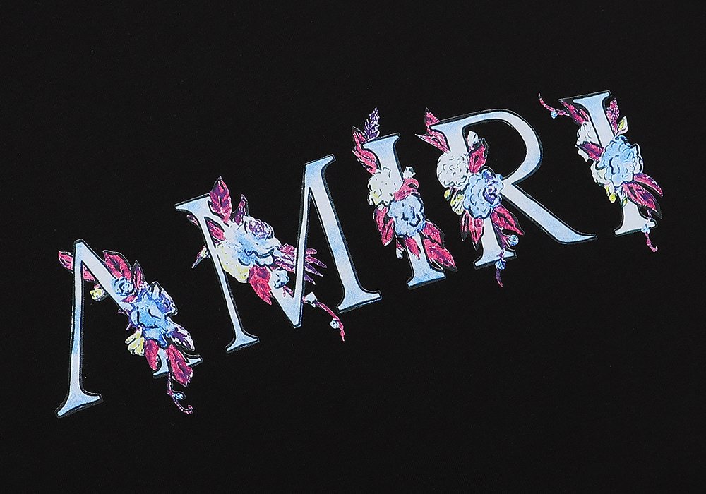 AMIRI Floral Butterfly Graphic Short-Sleeve T-Shirt — detail