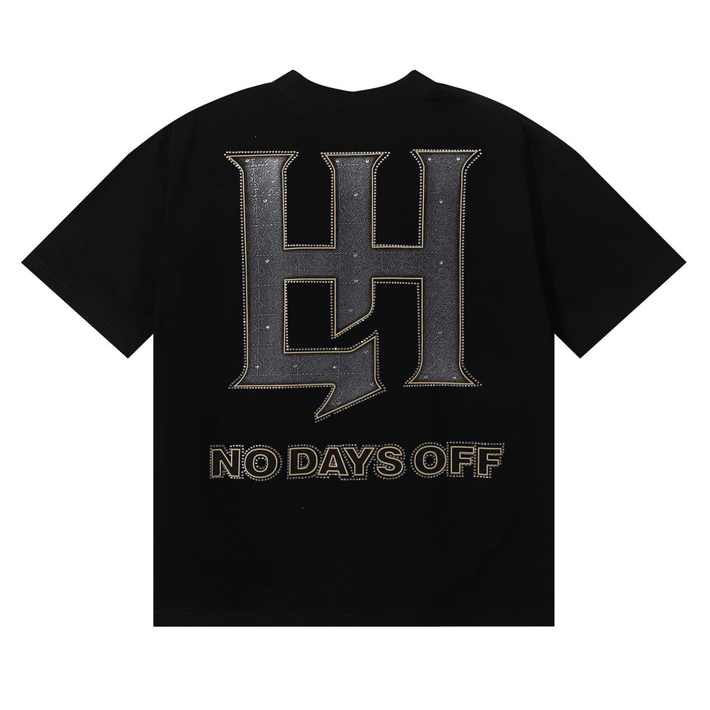 Life Hustlere Praying Angel Rhinestone Graphic T-Shirt — back