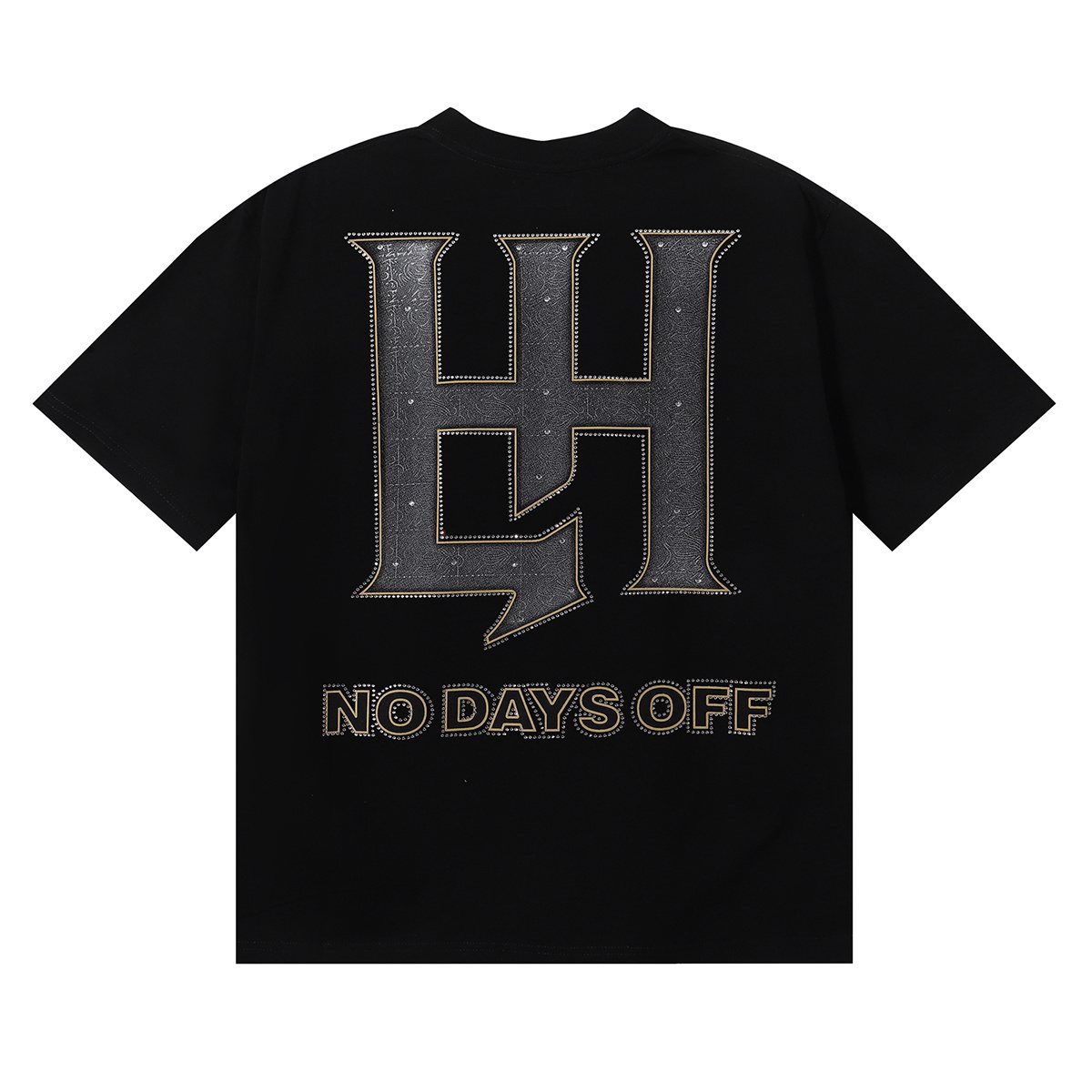 Life Hustlere Praying Angel Rhinestone Graphic T-Shirt — back