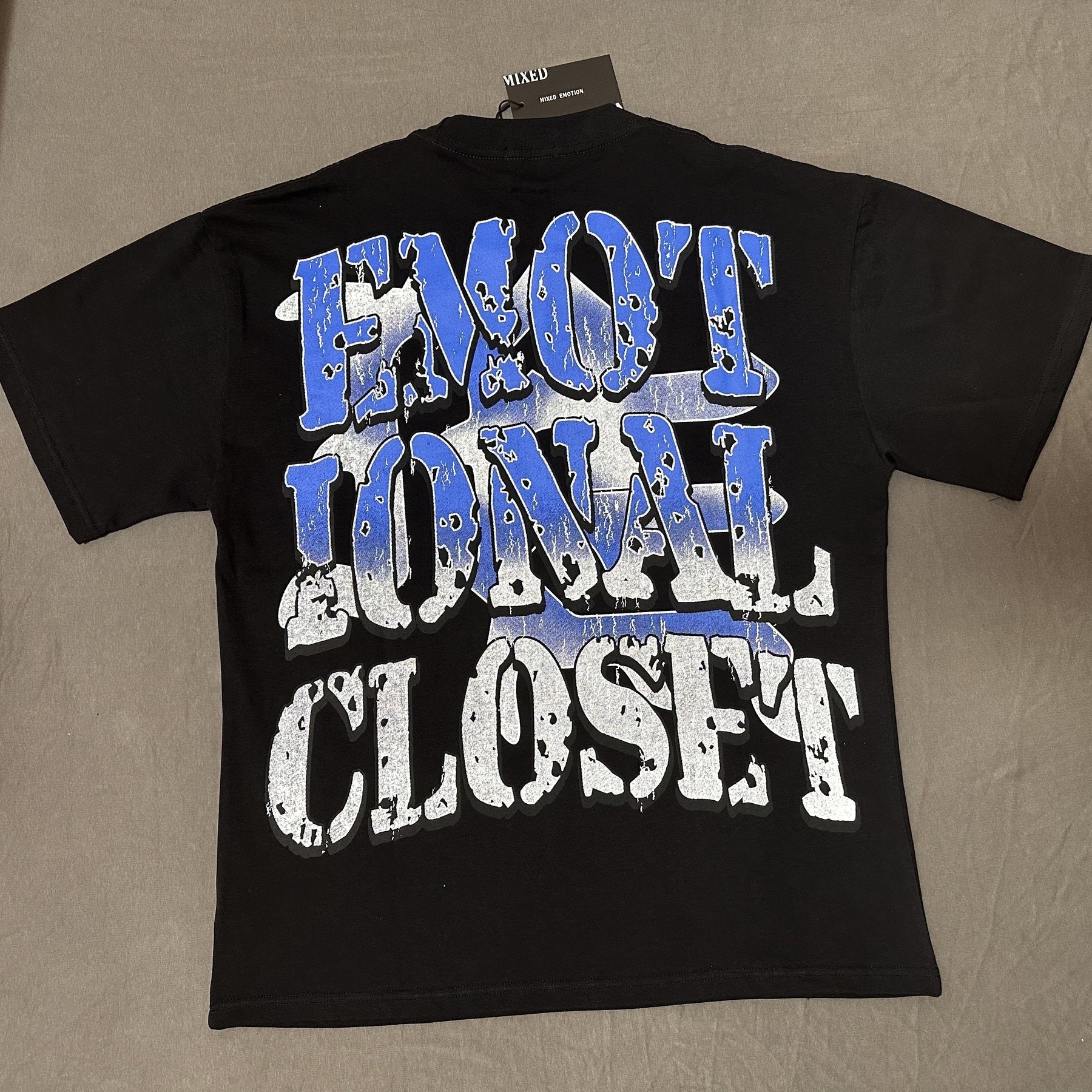 MIXED EMOTION Motorcycle Graphic T-Shirt — back