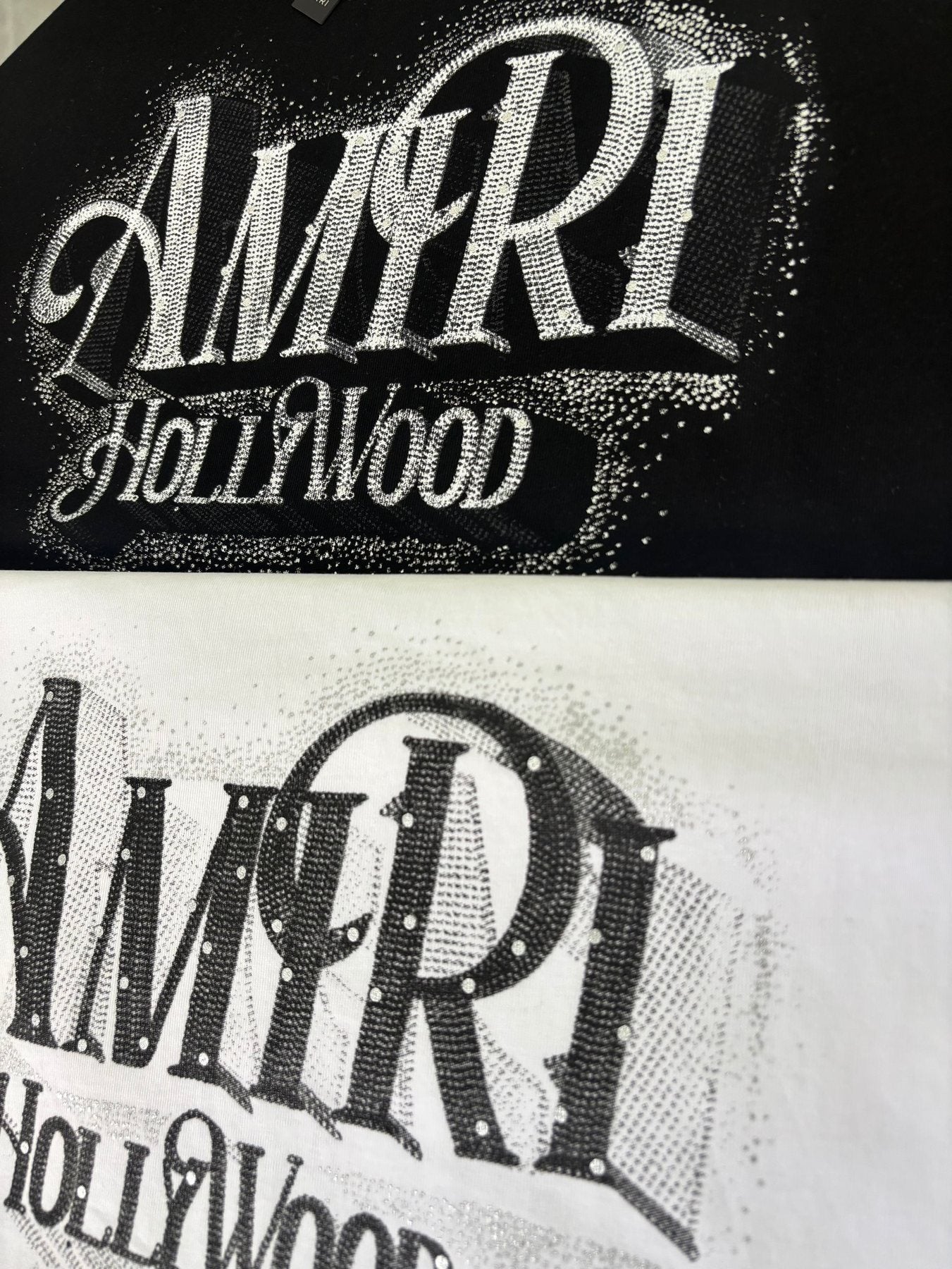 AMIRI Hollywood Graphic Short-Sleeve T-Shirt — fabric_closeup