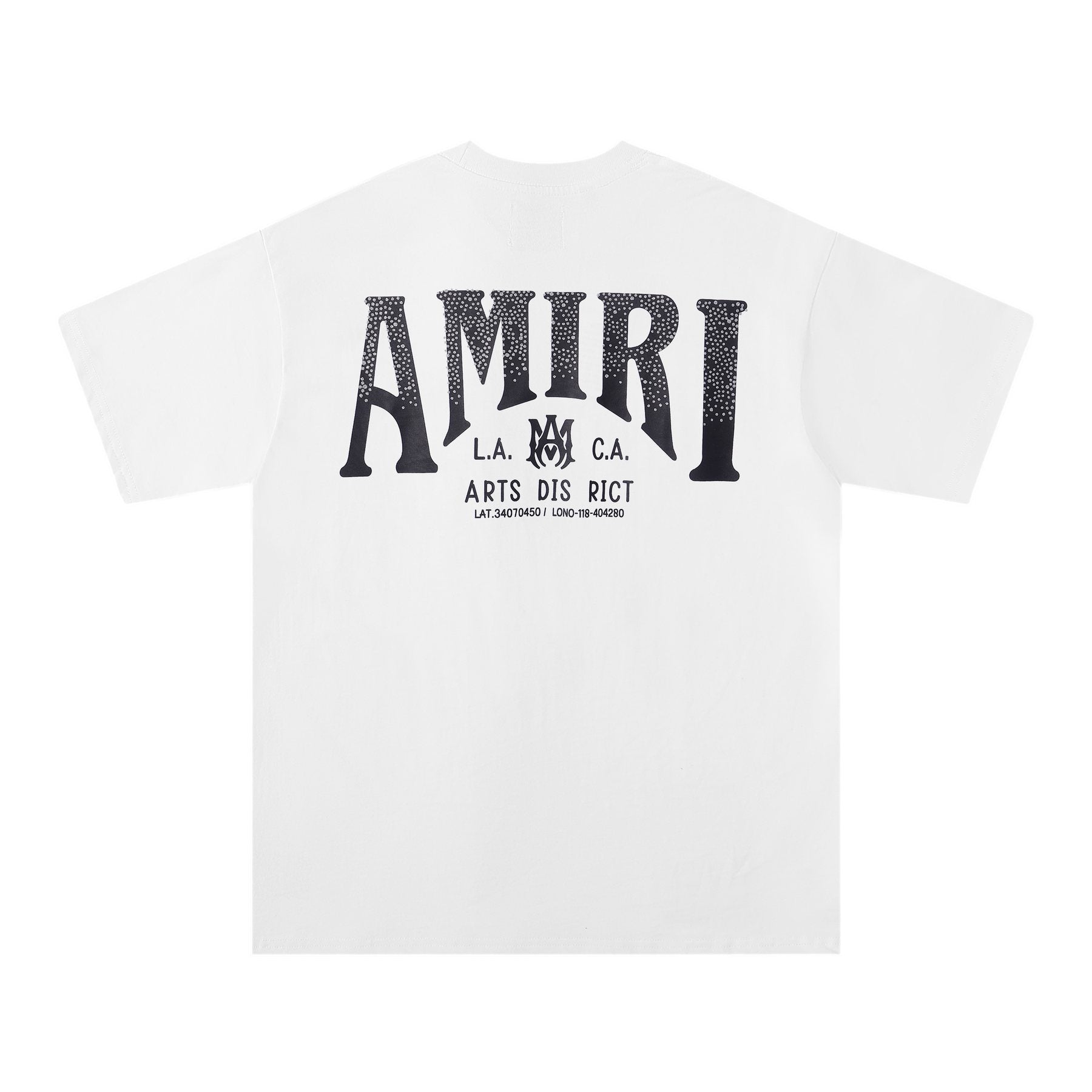AMIRI Silver Letter Graphic Short-Sleeve T-Shirt — back