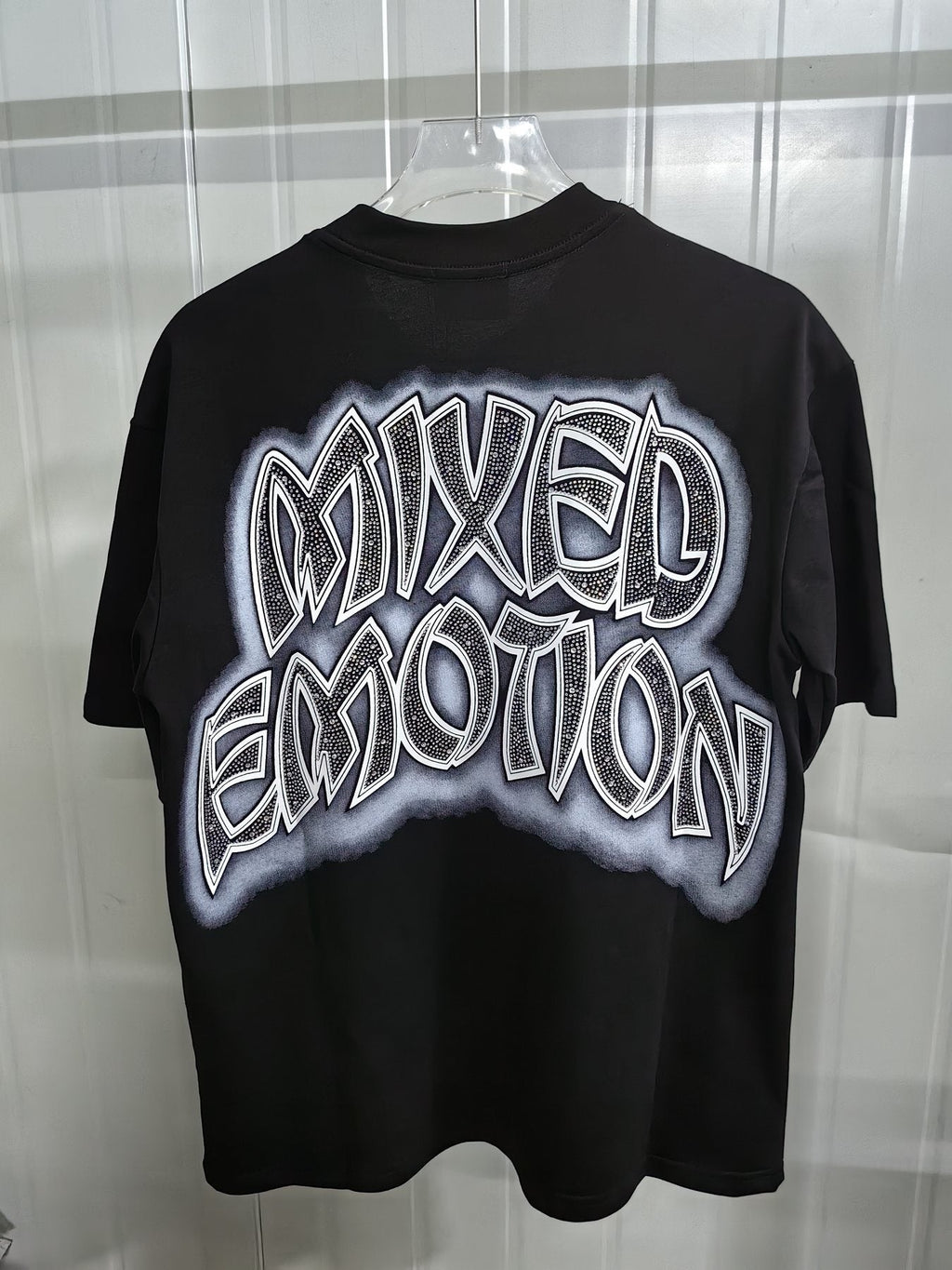 MIXED EMOTION Cherub Rhinestone Graphic T-Shirt — back