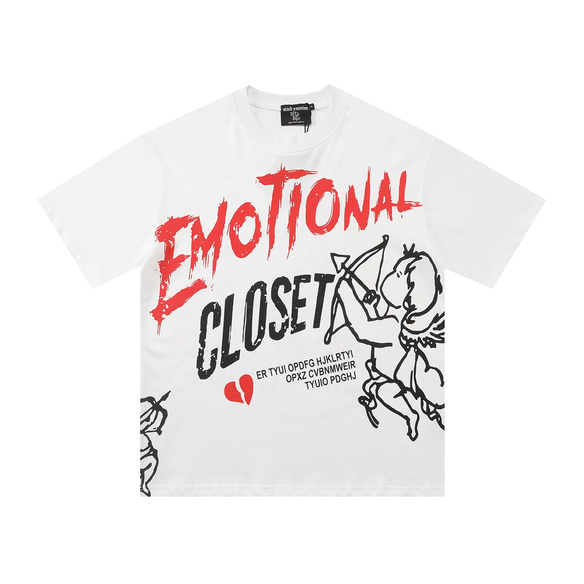 MIXED EMOTION Emotional Closet Cupid Graphic Short-Sleeve T-Shirt — front