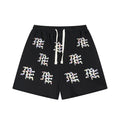 MIXED EMOTION Multicolor Rhinestone Graphic Shorts — hero