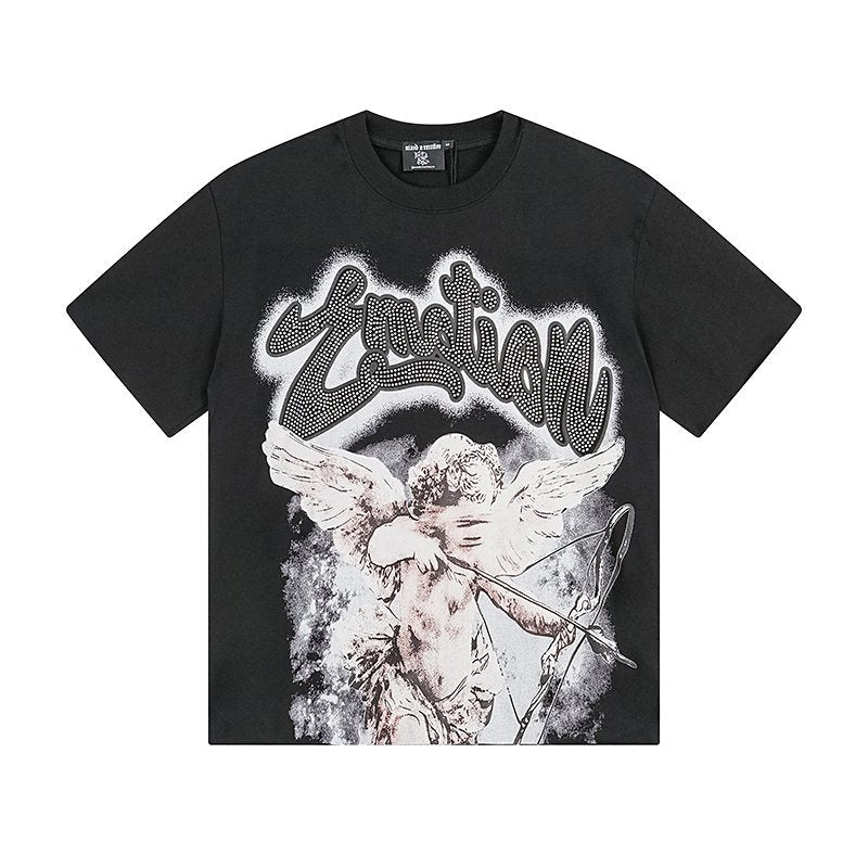 Mixed Emotion Angel Graphic Short-Sleeve T-Shirt — hero