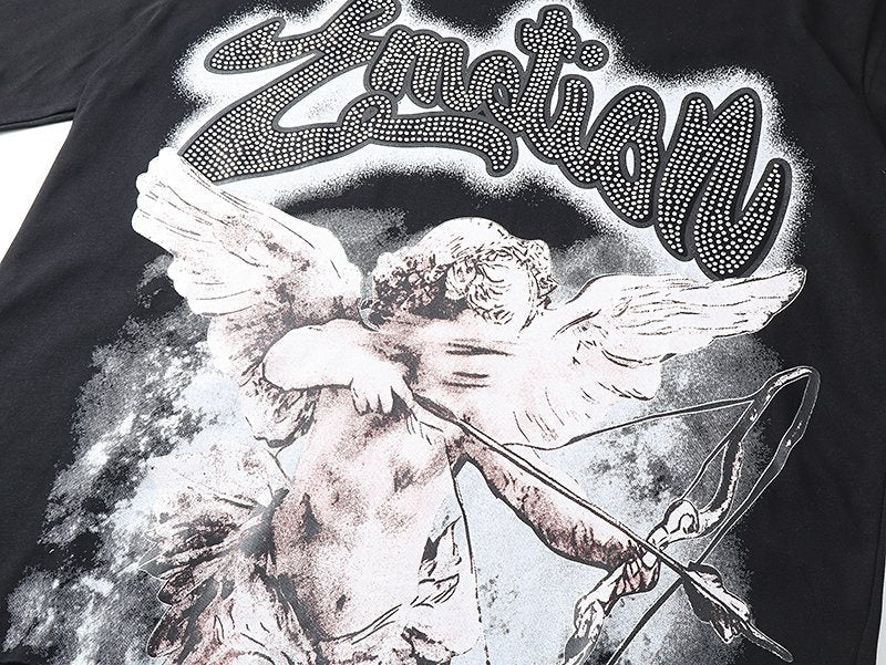 Mixed Emotion Angel Graphic Short-Sleeve T-Shirt — detail