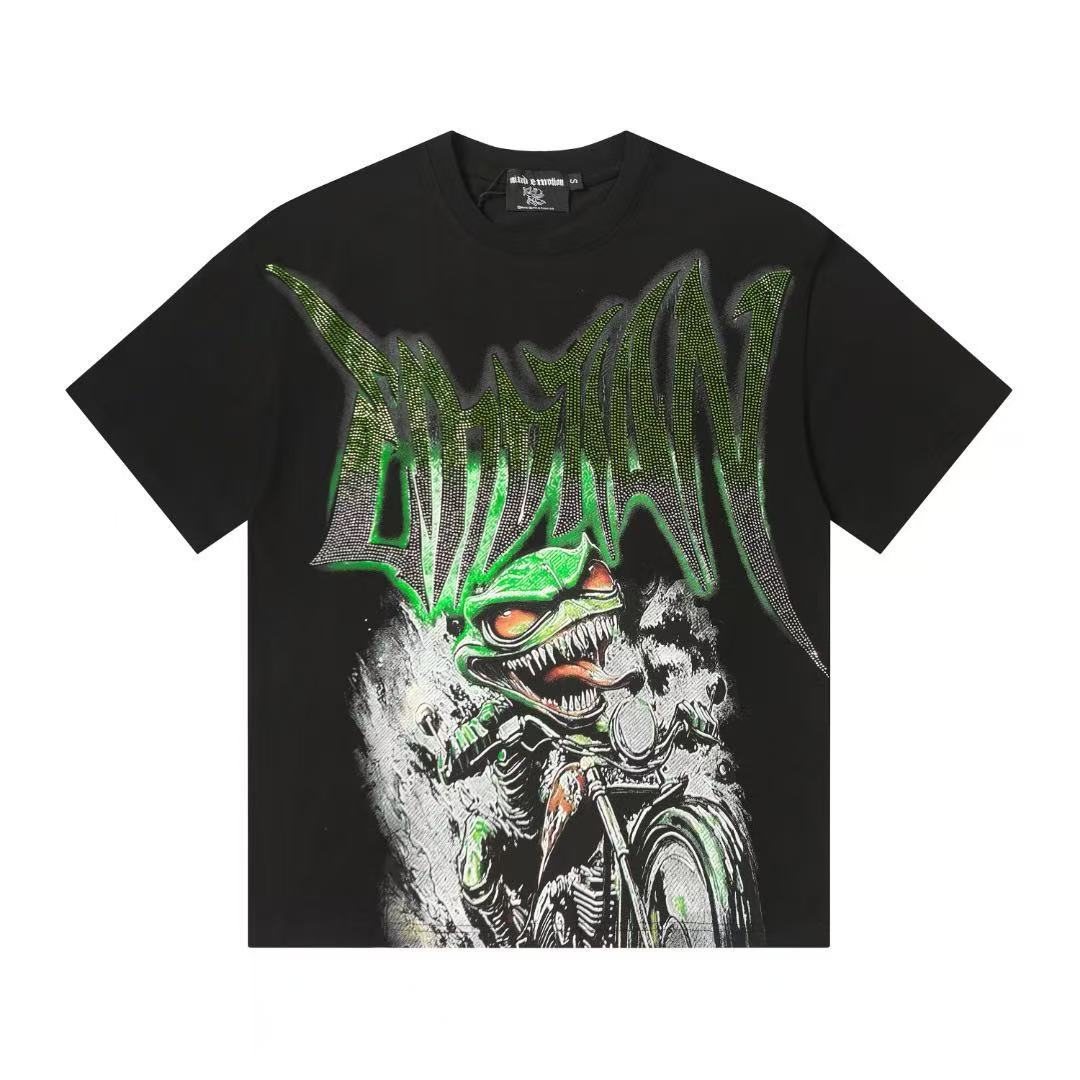 MIXED EMOTION Motorcycle Graffiti Graphic T-Shirt — hero