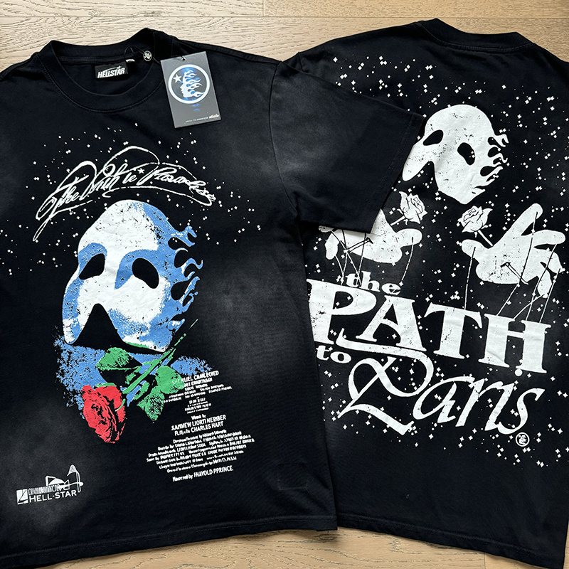 Hellstar Path to Paris Skull & Rose Graphic T-Shirt — comparison