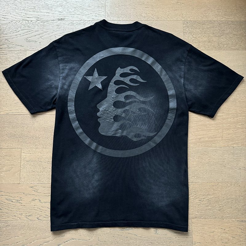 Hellstar Washed Black Rhinestone Graphic T-Shirt — back