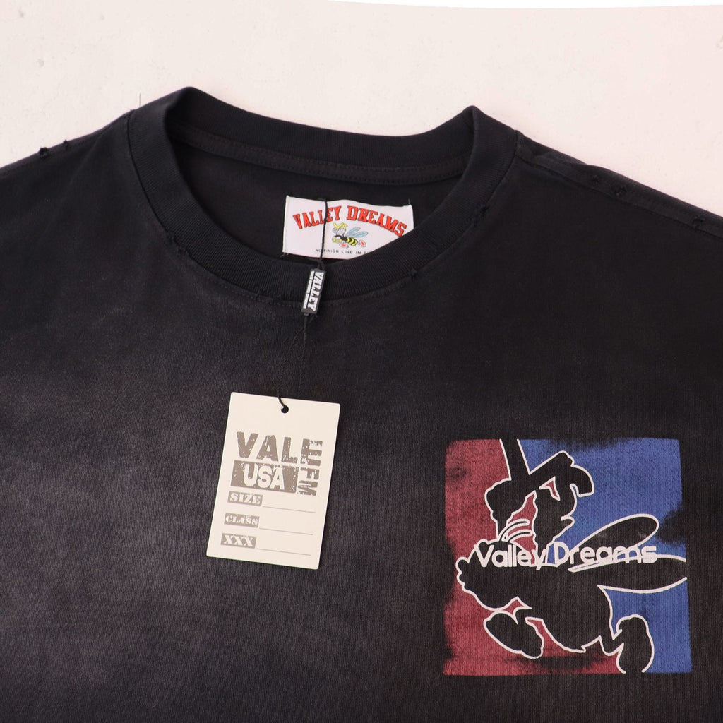 Valley Dreams Graffiti Collage Graphic T-Shirt — hang_tag