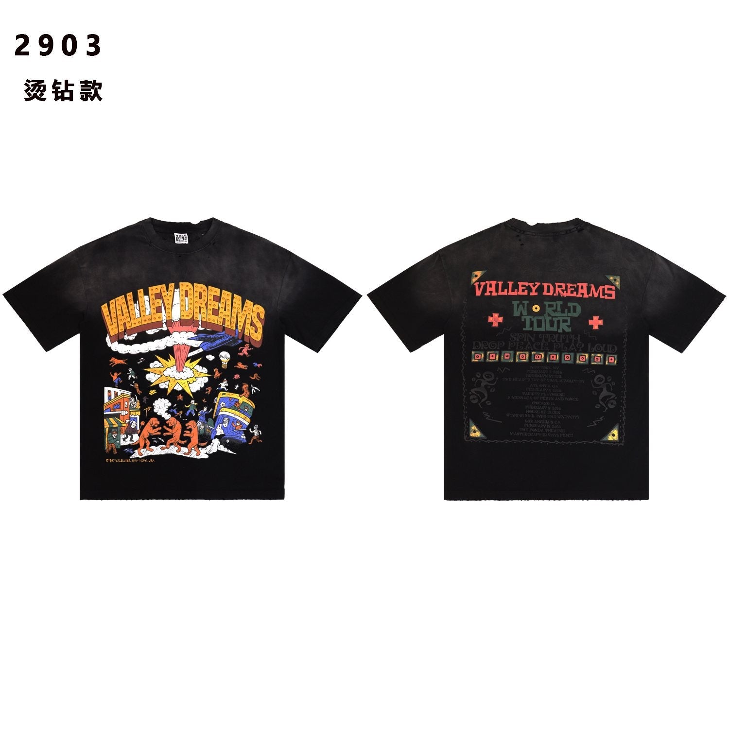 VALE USA Valley Dreams Studded Graphic T-Shirt — hero