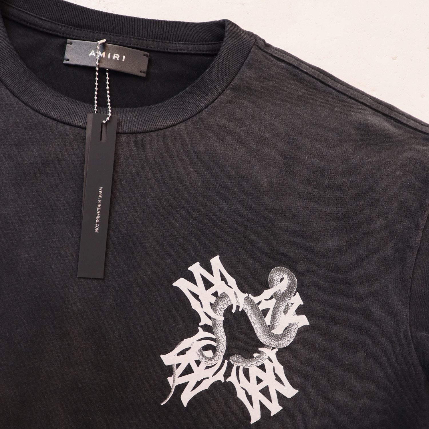 AMIRI Snake Graphic Washed T-Shirt — hang_tag