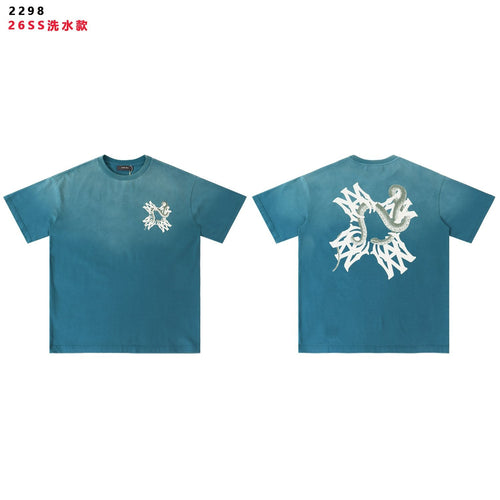 AMIRI Snake Graphic Washed T-Shirt — front