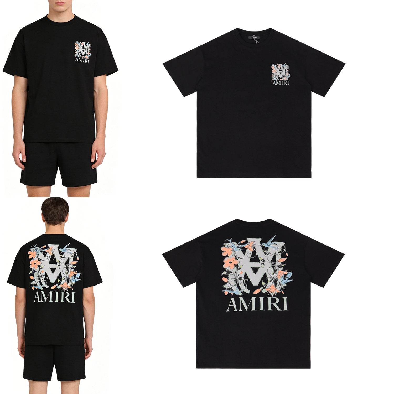 AMIRI Floral A Graphic Short-Sleeve T-Shirt — context