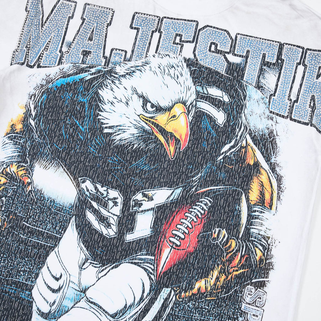 MAJESTIK Football Eagle Graphic T-Shirt — detail
