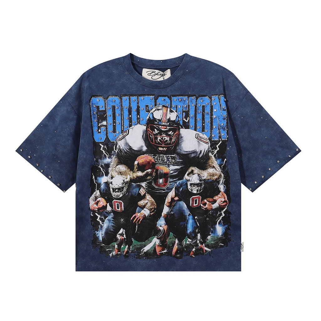 BKYS Revival Football Graphic Cropped T-Shirt — hero