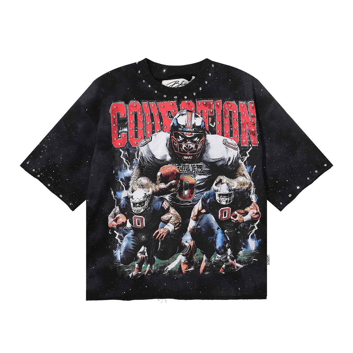 BKYS Revival Football Graphic Cropped T-Shirt — front