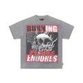 FIRST ROW Burning Flames Cropped Graphic T-Shirt — hero