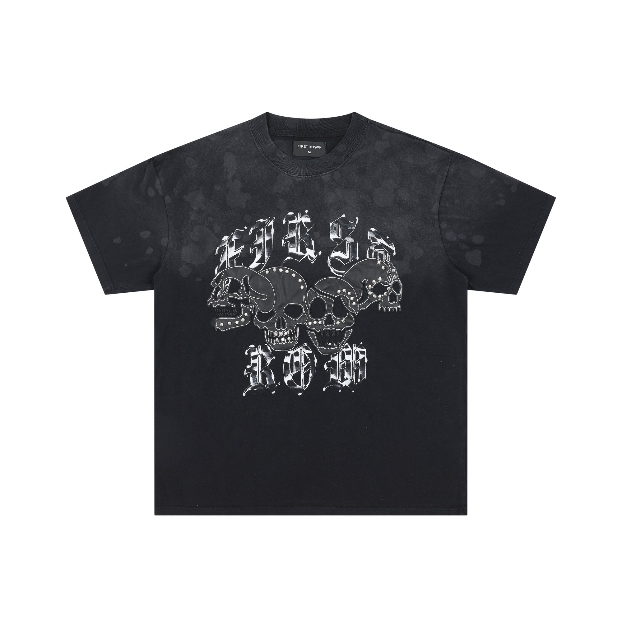FIRST ROW Wake Up and Be Fierce Skull Appliqué T-Shirt — hero