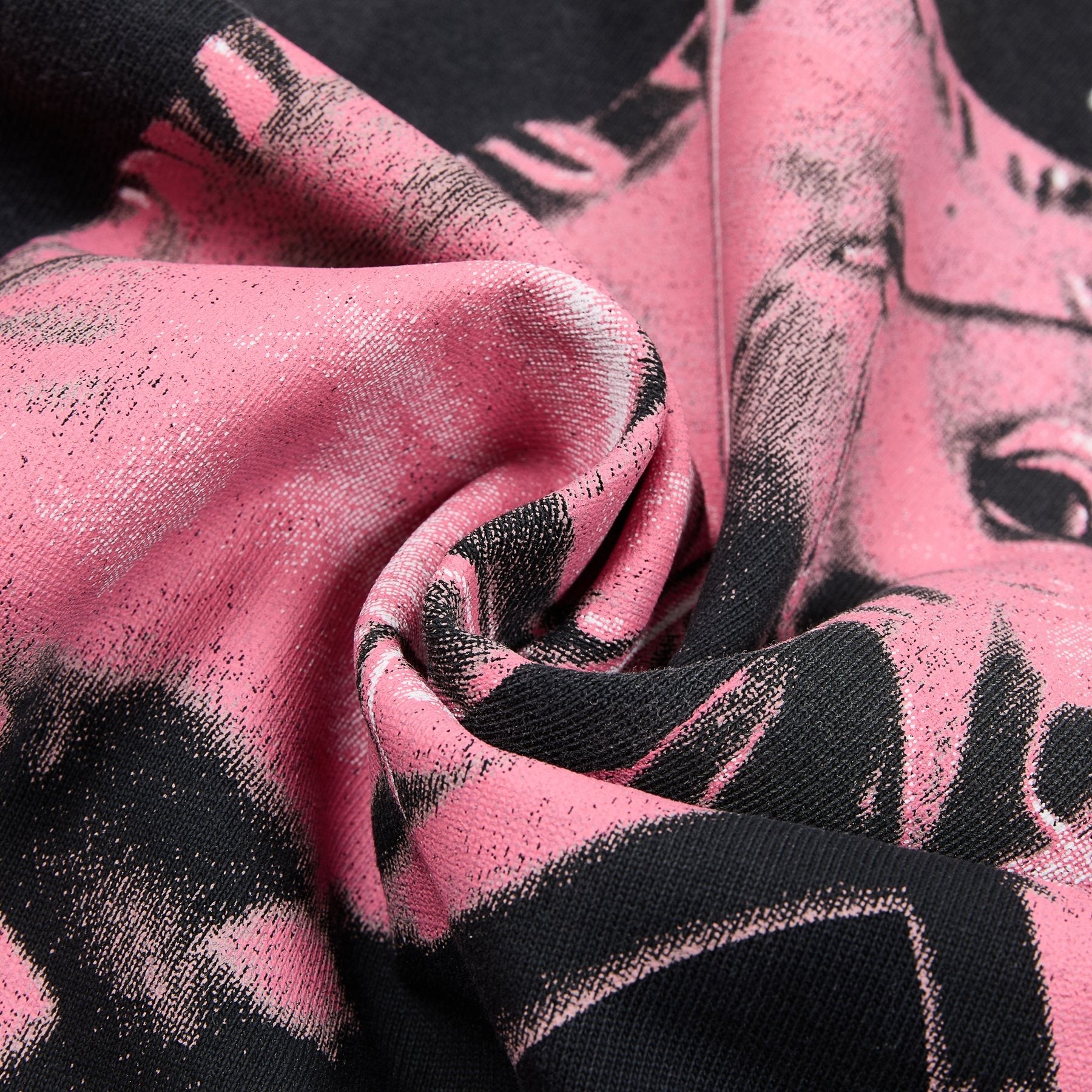FIRST ROW Rising From Ruins Rhinestone Graphic T-Shirt — fabric_closeup