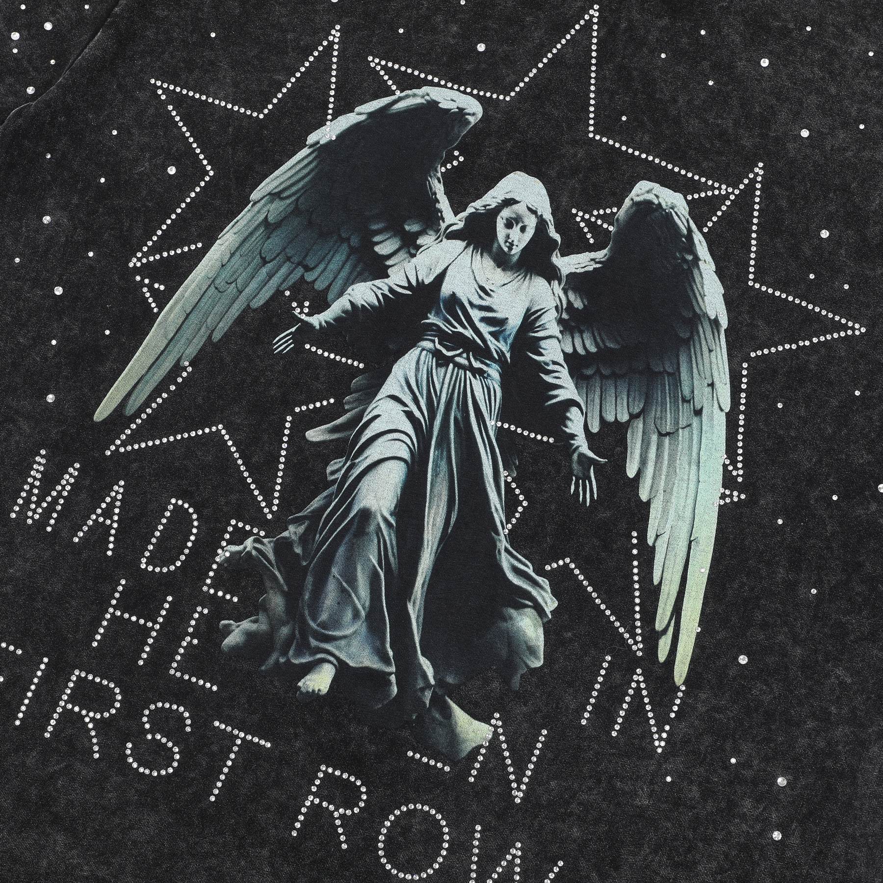 FIRST ROW Made in Heaven Angel Graphic Cropped T-Shirt — detail
