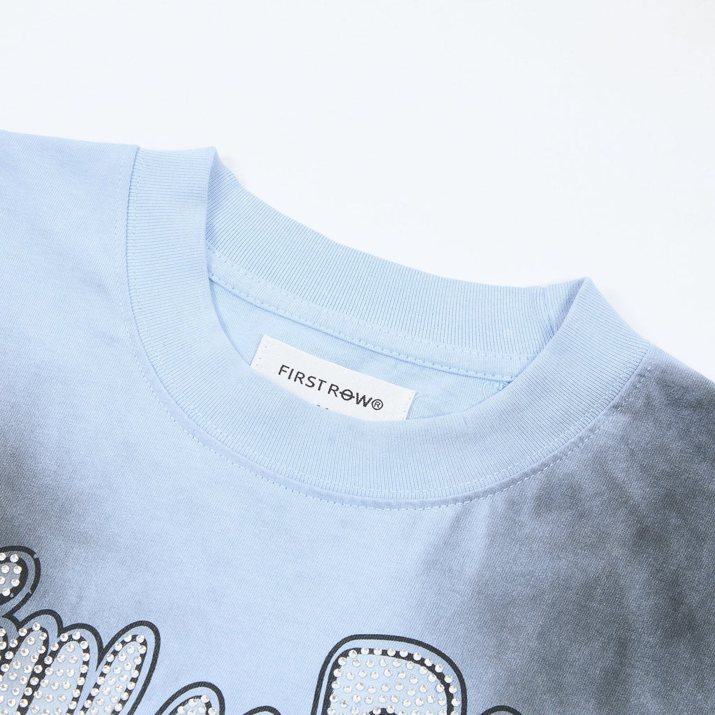 FIRST ROW Heavenly Bodies Rhinestone-Look Graphic T-Shirt — neck_label