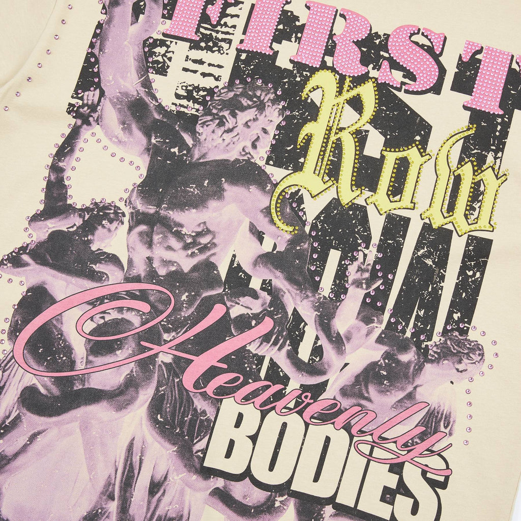 FIRST ROW Heavenly Bodies Rhinestone Crop T-Shirt — detail