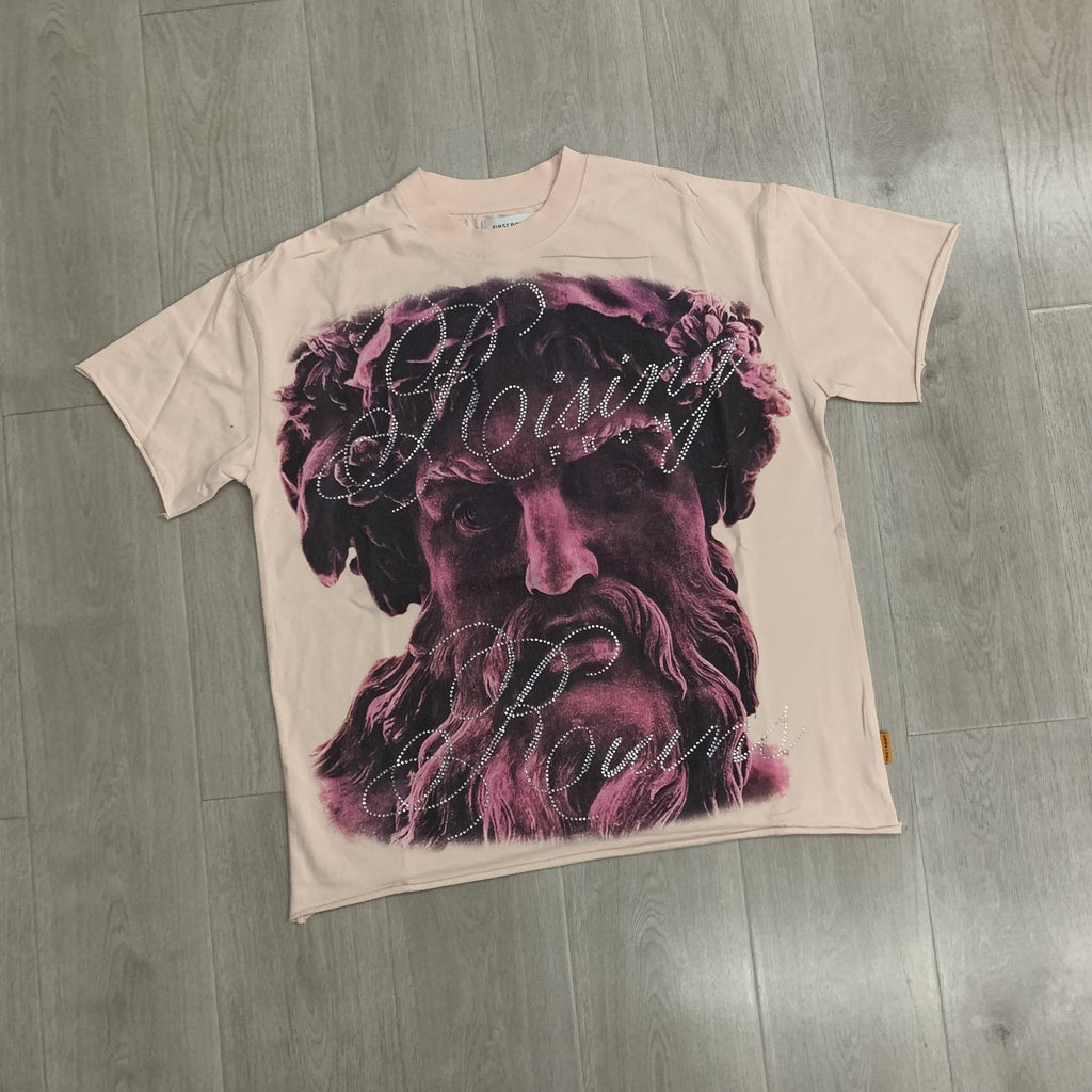 FIRST ROW Rhinestone Graphic Short-Sleeve T-Shirt — front