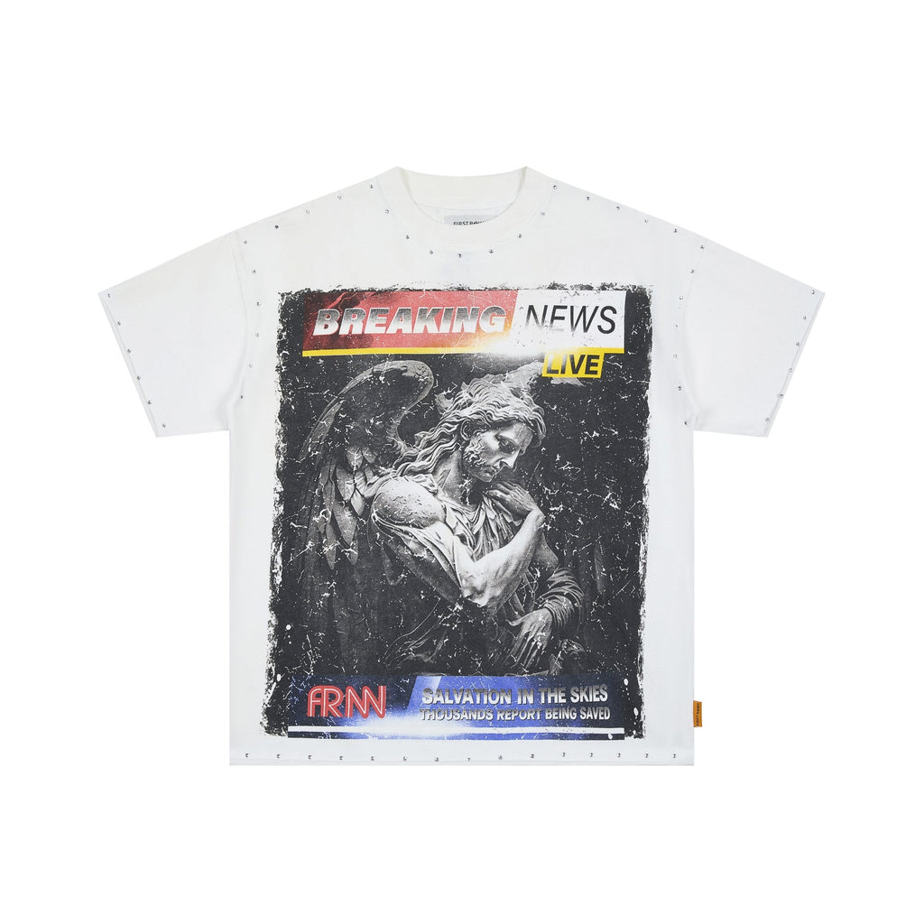 FIRST ROW Breaking News Salvation in the Skies Graphic T-Shirt — hero