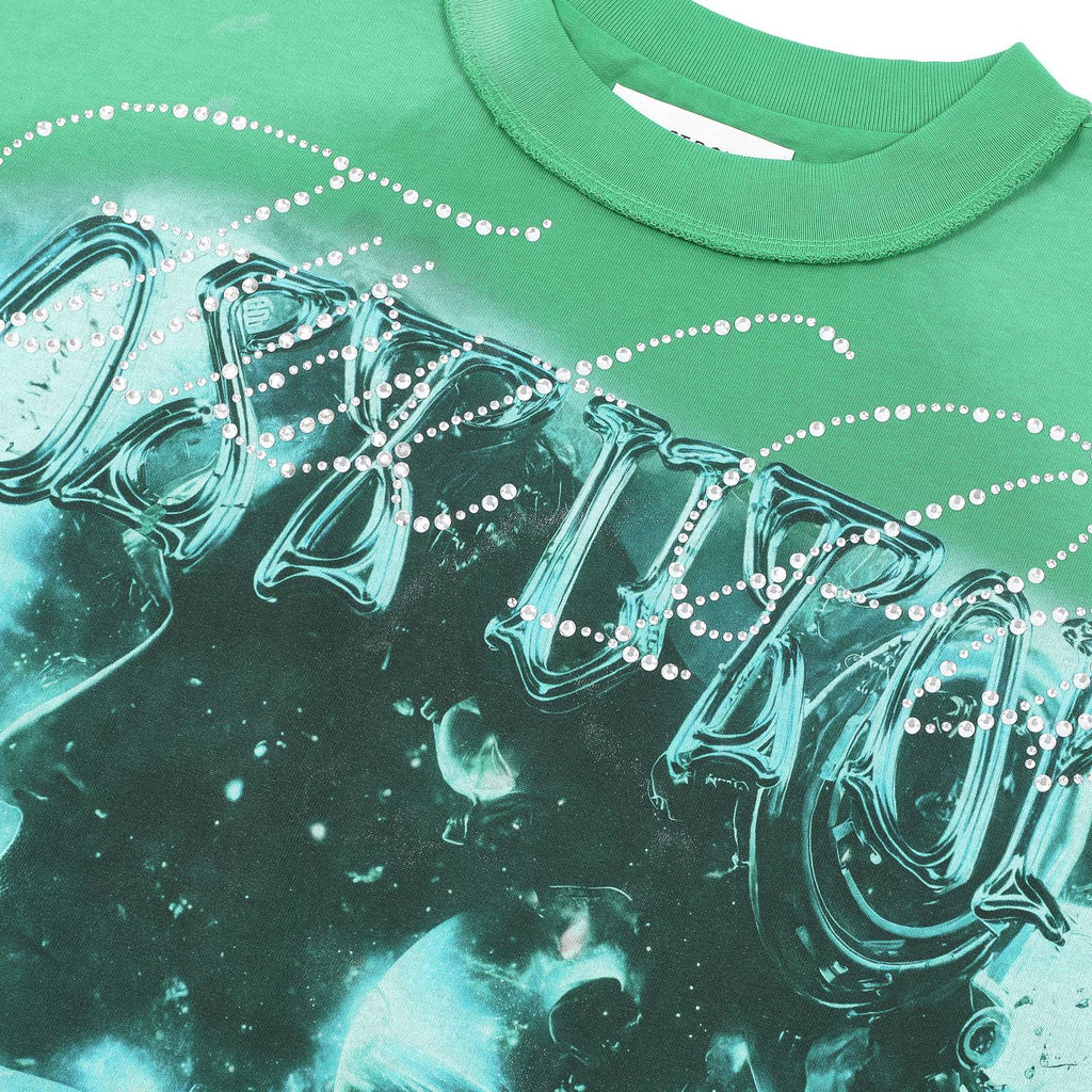 FIRST ROW Lost Utopia Universe Astronaut Cropped T-Shirt — detail