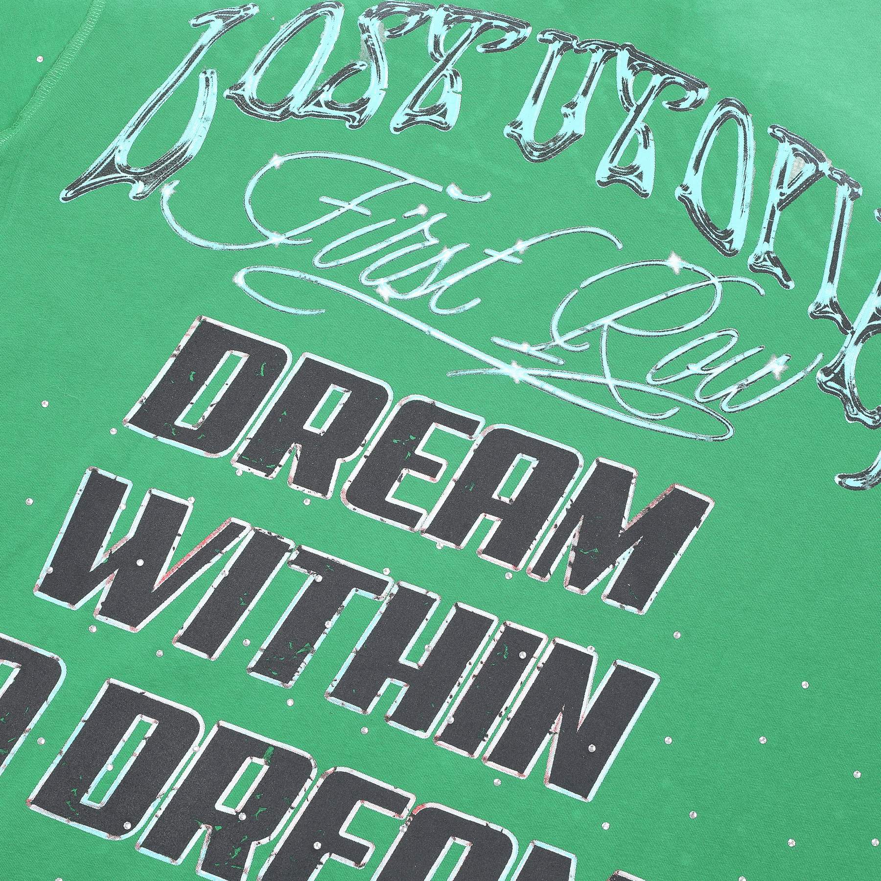 FIRST ROW Lost Utopia Universe Astronaut Cropped T-Shirt — detail