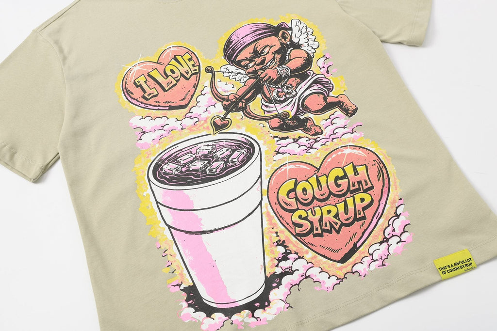 That's A Awful Lot Of Cough Syrup Cupid Graphic T-Shirt — detail