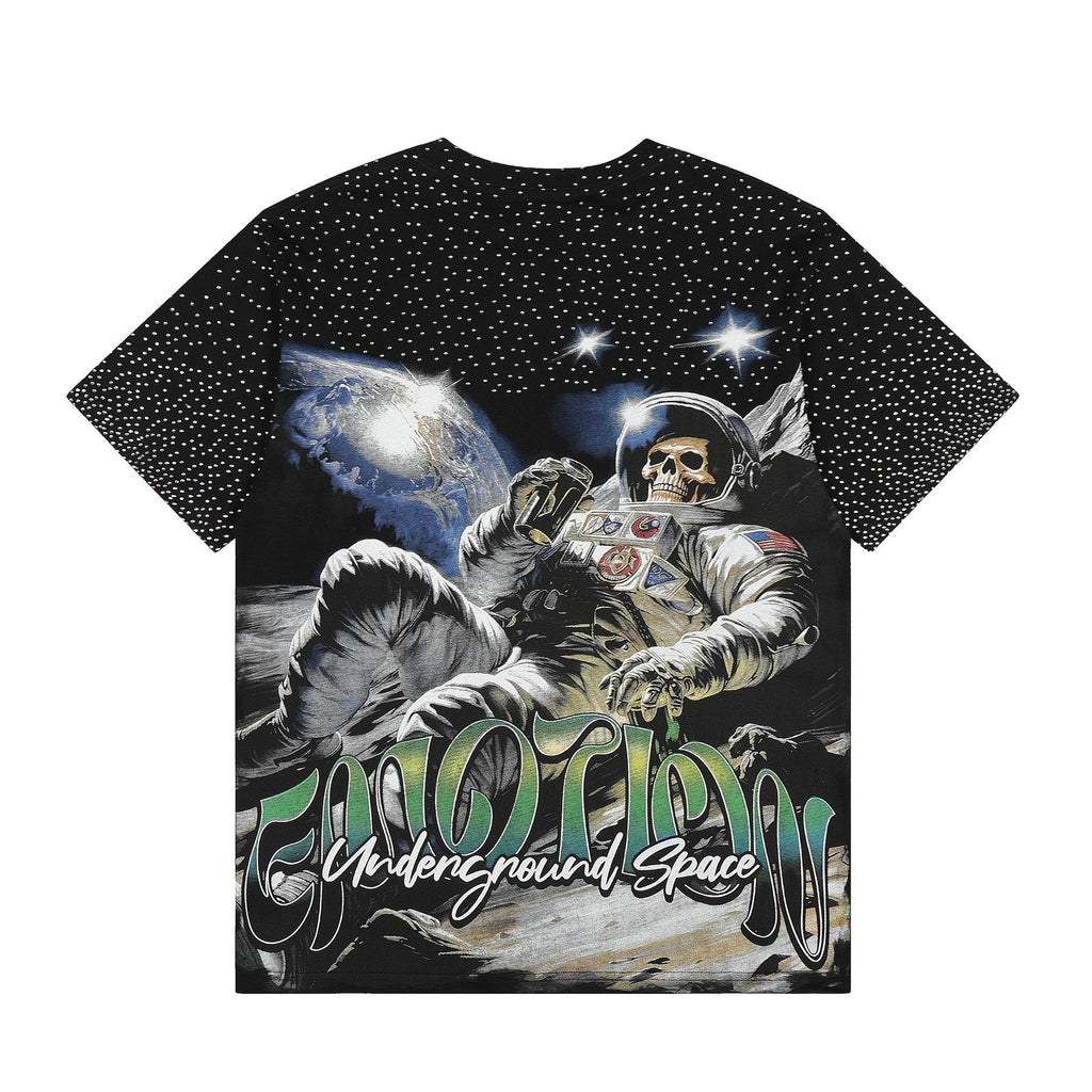 MIXED EMOTION Astronaut Skull Graphic T-Shirt — back