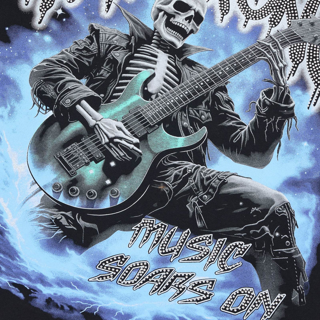 HARMONY Skeleton Guitar Graphic T-Shirt — detail