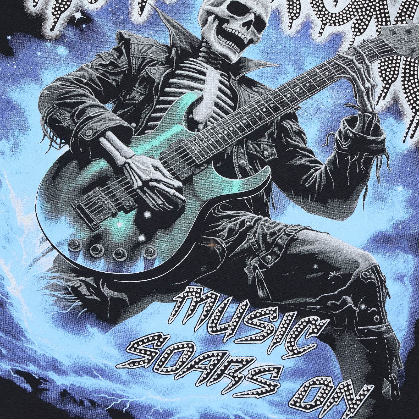 HARMONY Skeleton Guitar Graphic T-Shirt — detail