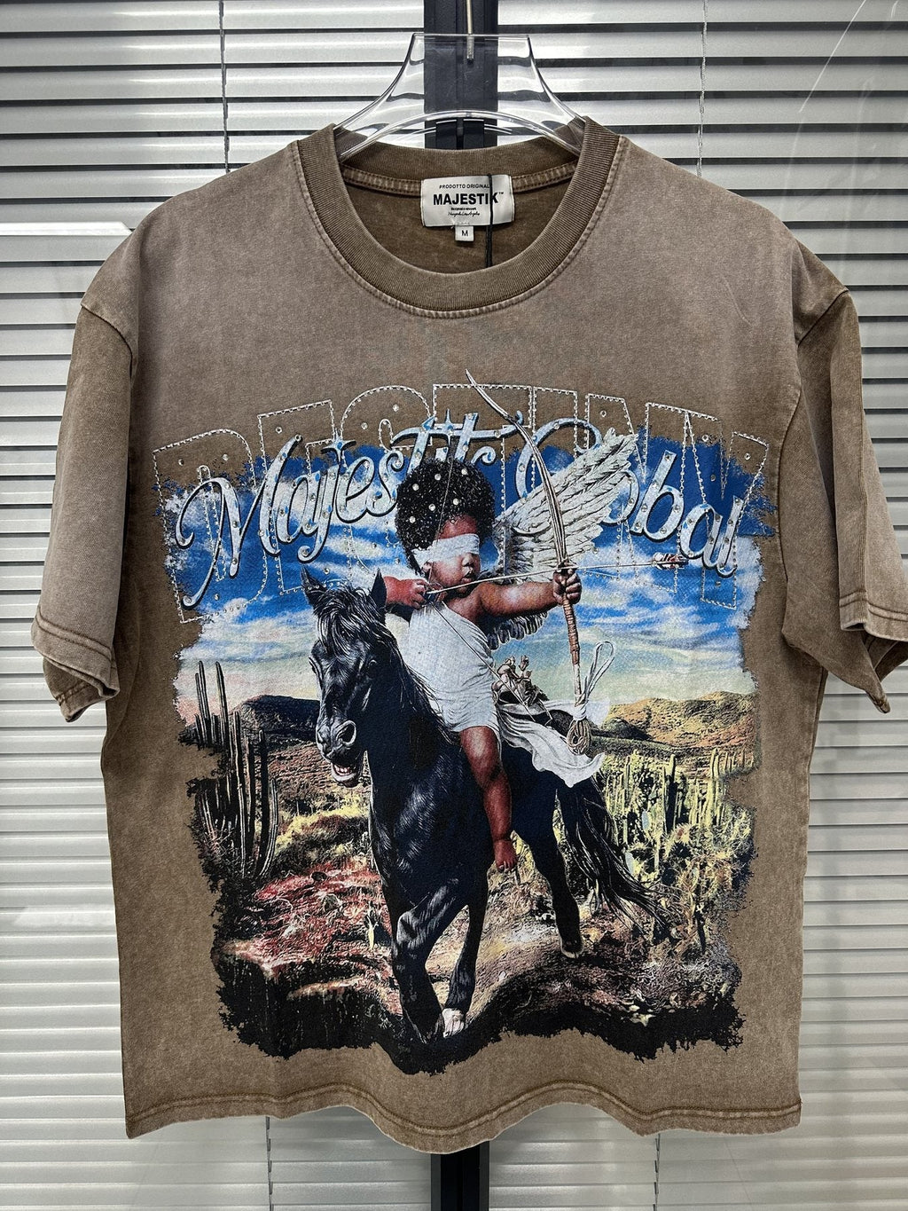 MAJESTIK Western Horse Graphic T-Shirt — context