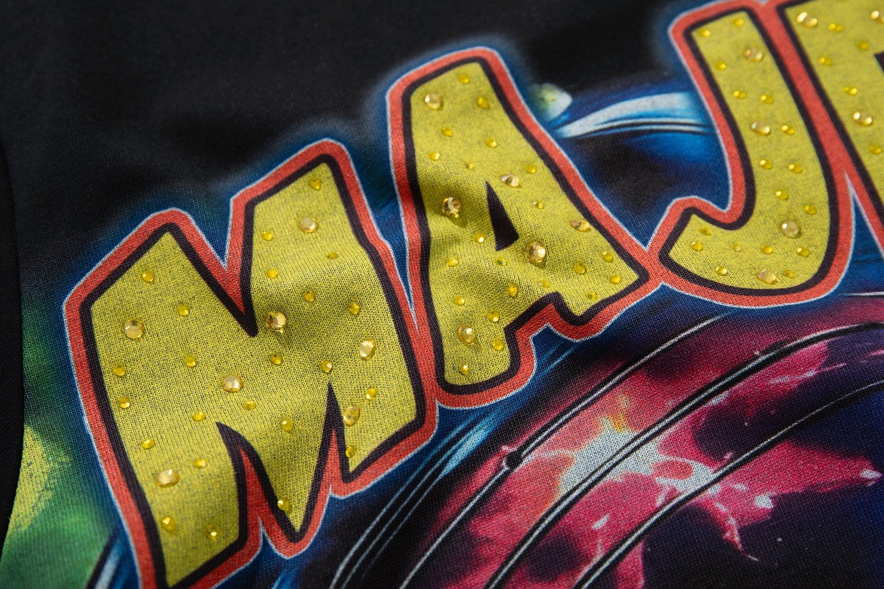MAJESTIK Script Back Graphic T-Shirt — detail