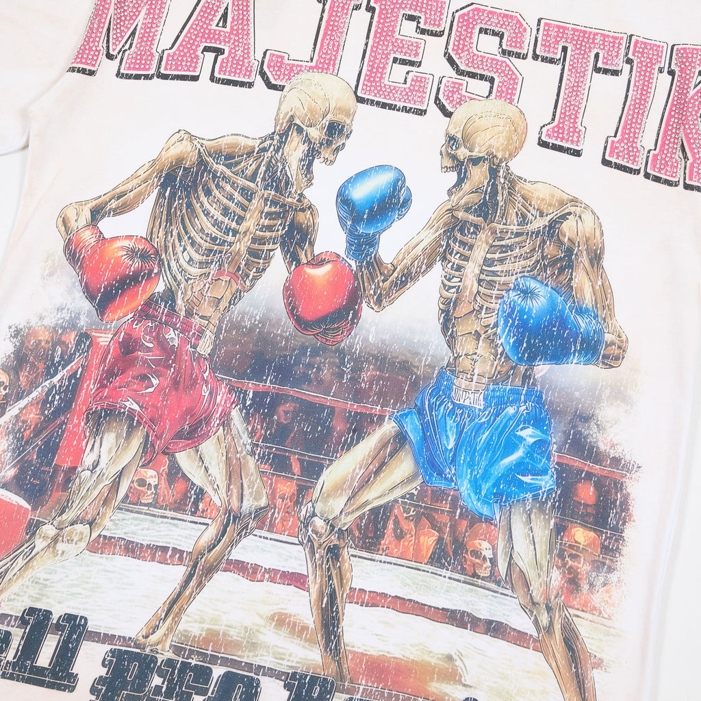 MAJESTIK Skeleton Boxing Graphic T-Shirt — detail