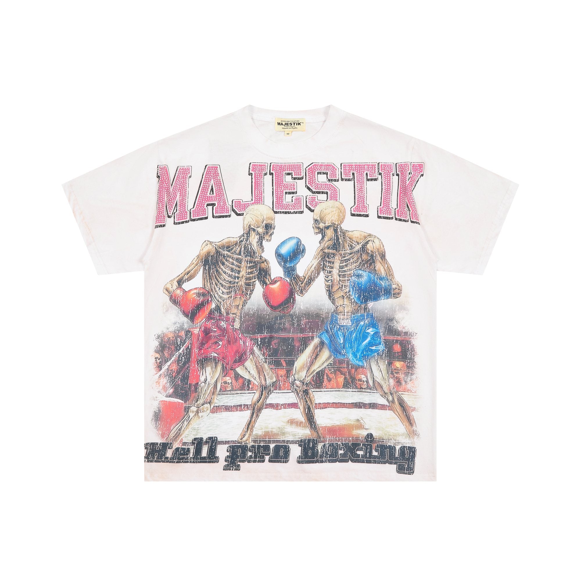 MAJESTIK Skeleton Boxing Graphic T-Shirt — hero