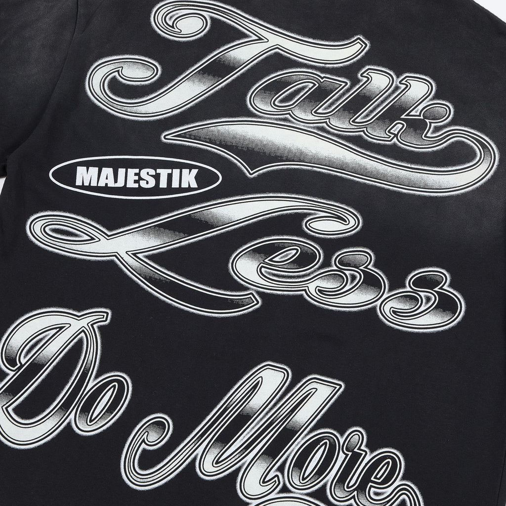 MAJESTIK City View Rhinestone Football Graphic T-Shirt — detail