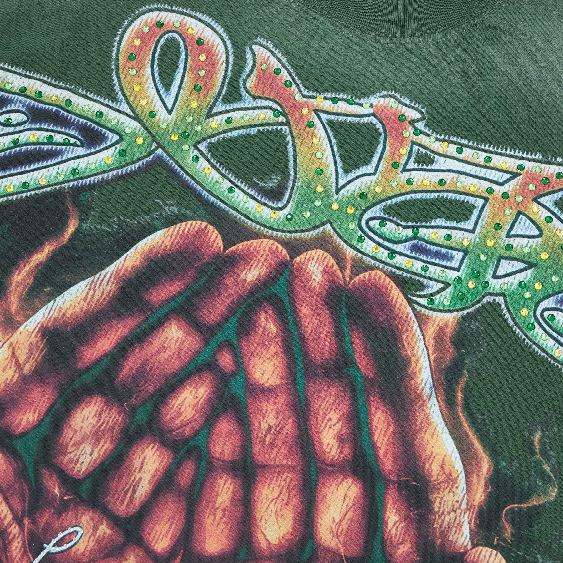 DUAA Rhinestone Monkey Graphic T-Shirt — detail