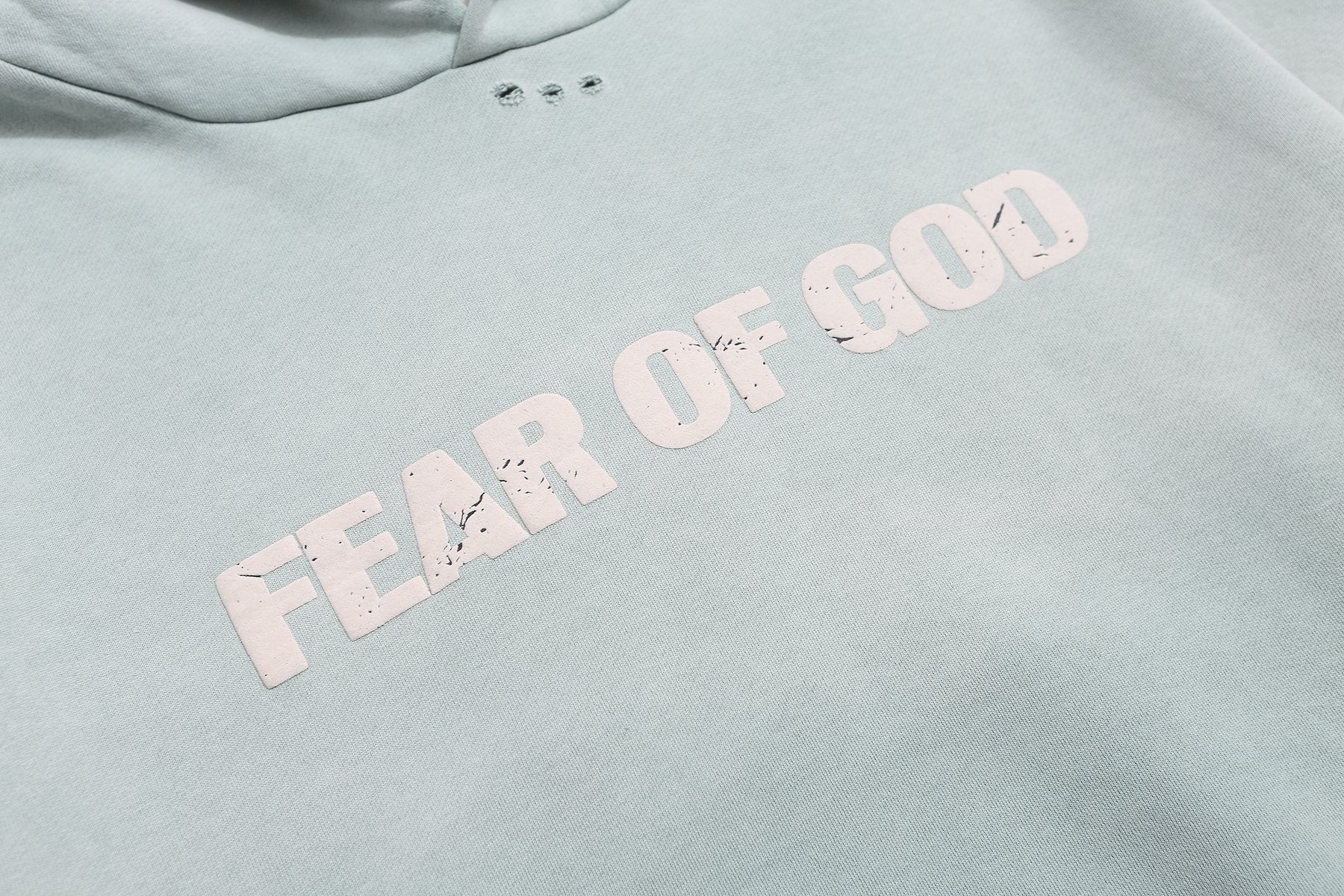 Fear of God Heaven Is Crying for Justice Graphic Hoodie — detail