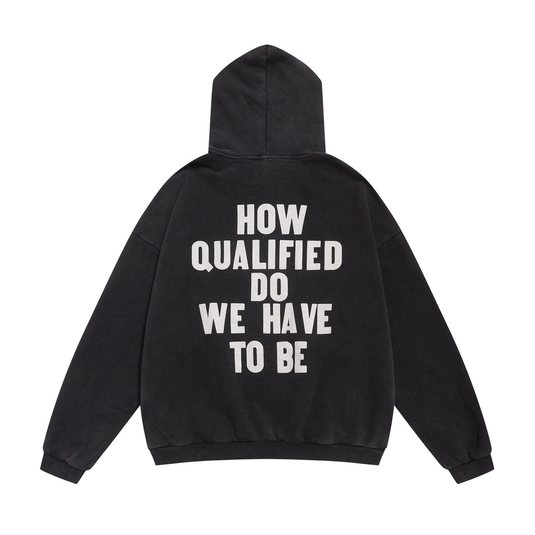 Fear of God Black Text Graphic Pullover Hoodie — back
