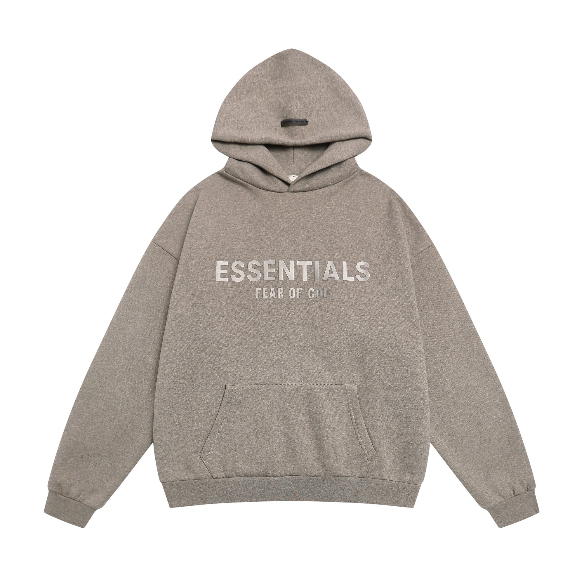 Essentials Fear of God Embossed Wordmark Pullover Hoodie — hero