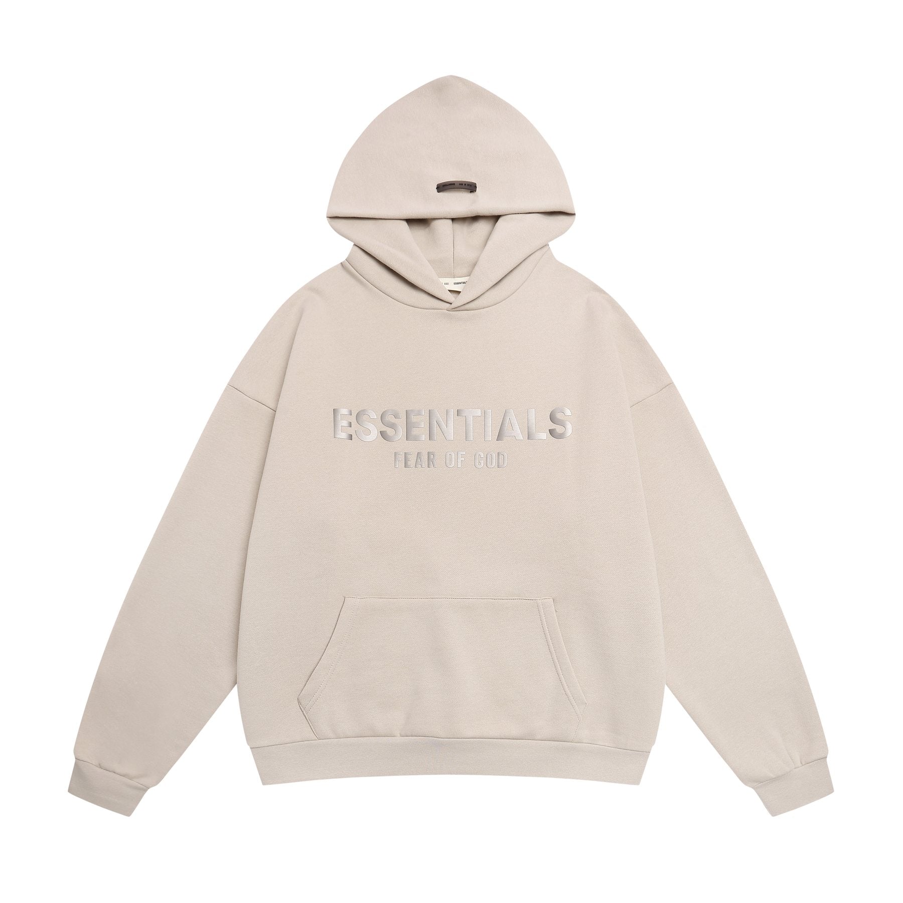 Essentials Fear of God Embossed Wordmark Pullover Hoodie — front
