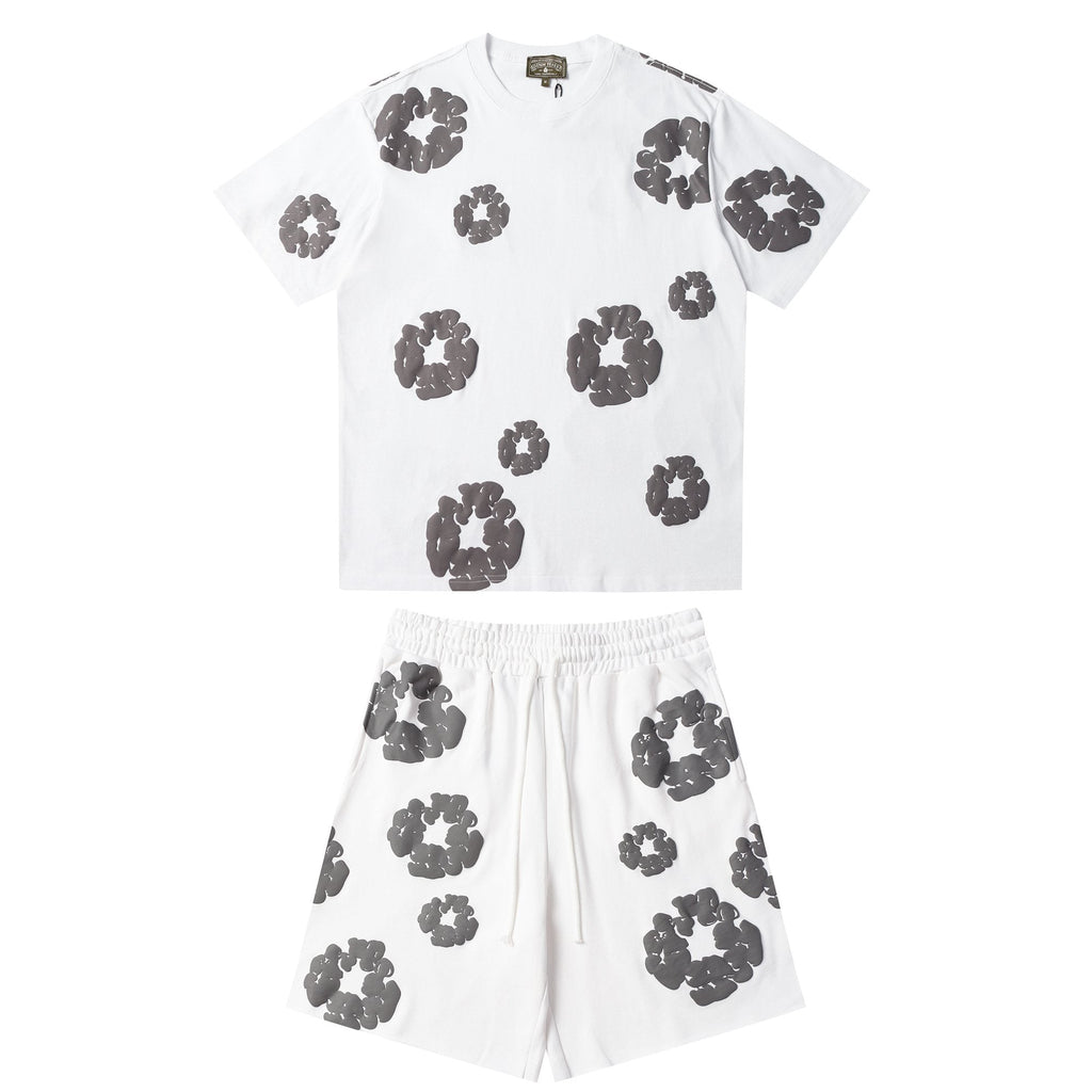 DENIM TEARS Floral Cloud Print Short-Sleeve Set — front