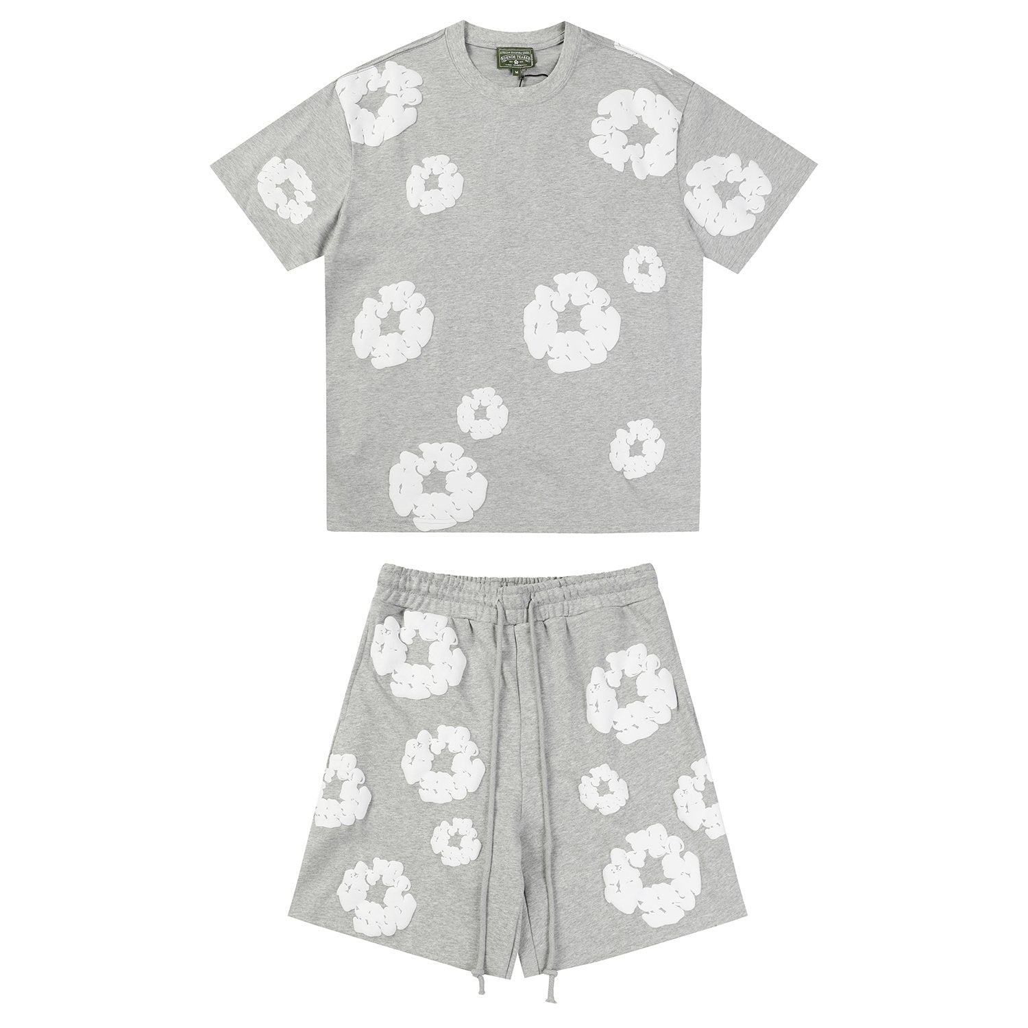 DENIM TEARS Floral Cloud Print Short-Sleeve Set — front