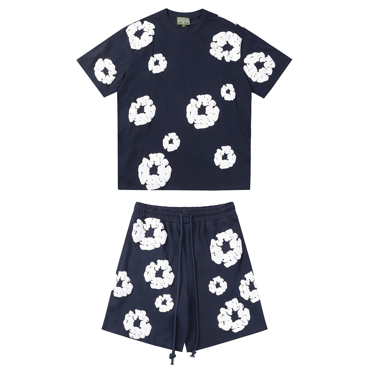 DENIM TEARS Floral Cloud Print Short-Sleeve Set — front